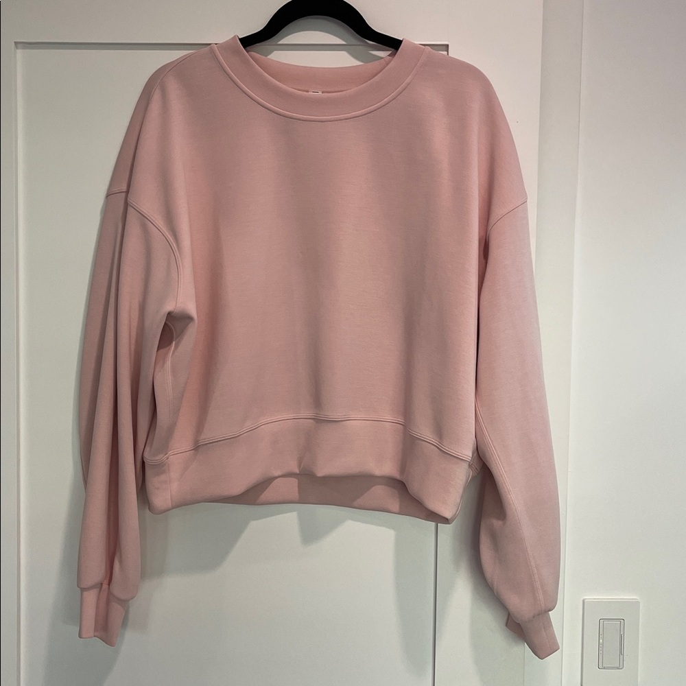 Lululemon Perfectly Oversized Cropped Crew Pink Size 8